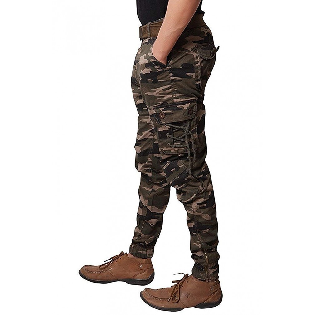 Mens MilitaryStyle Camoflage Cargo Pants 27C1 40x32 Brown Camo  Walmart  Canada