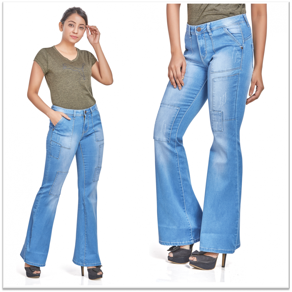 Buy Online Wholesale Women Bell Bottom Bootcut Jeans Brand Royal