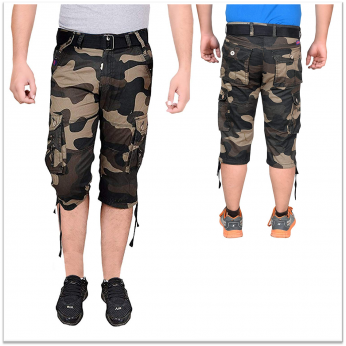 Men's Cotton Army 3/4th Shorts - Buy online Men Denim 3/4th Shorts