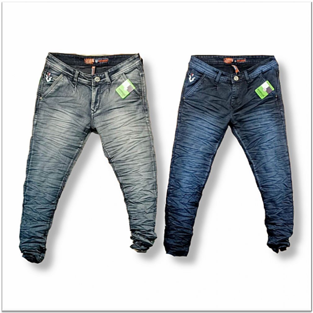 Buy Men's Warrior Wrinkle Jeans 2 Colours Set cheap wholesale price.