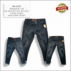 Men Stylish Patch Jeans