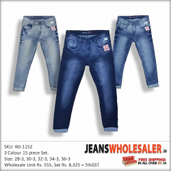 Buy Warrior Men's Relaxed Jeans 3 Colour At best wholesale price 555