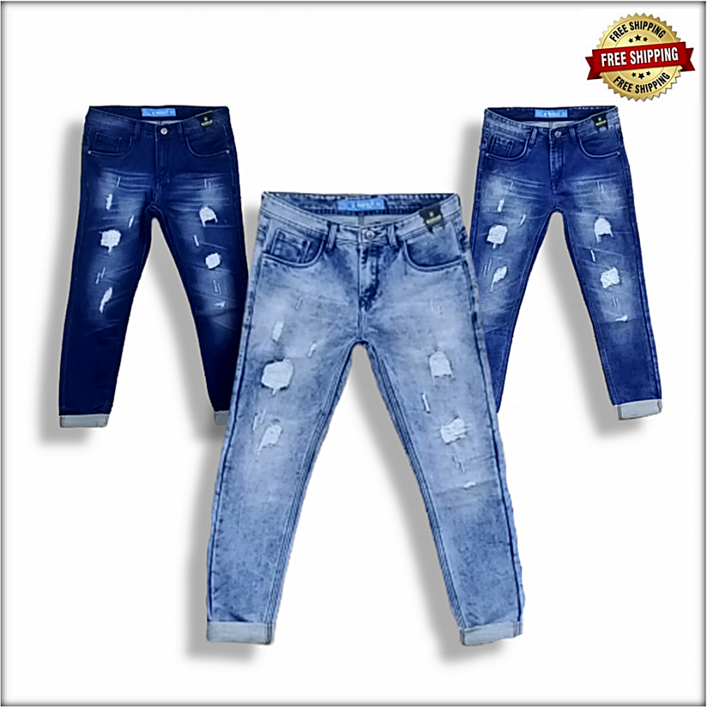 DESIGNER SLIM FIT DISTRESSED JEANS/ DENIM TROUSERS | CartRollers ﻿Online  Marketplace Shopping Store In Lagos Nigeria