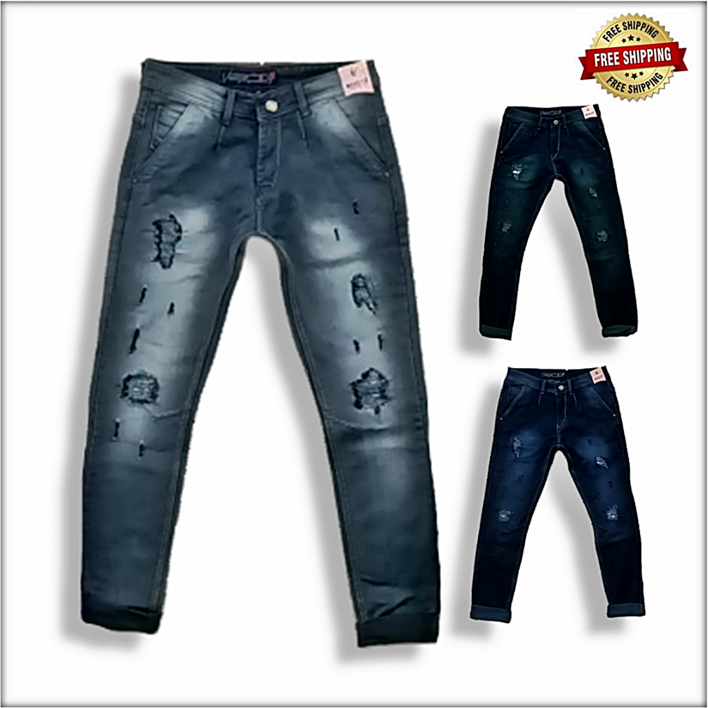 damage jeans black colour