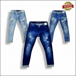 Men Damage jeans 3 Colour Set