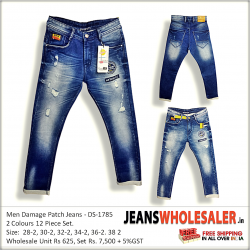 Buy RAW-17 Mens Blue Narrow Fit Denim Jeans Wholesale Price in india.