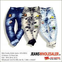 Men's Funky Ankle Length Jeans