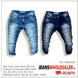 Men Warrior Wholesale Mens Funky Colours jeans best Wholesale Rs. India