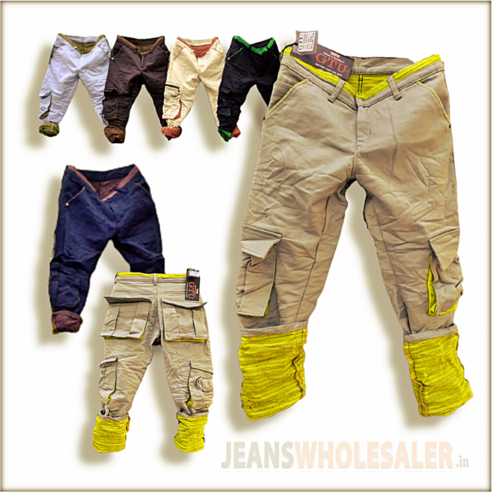 Buy Men Funky Colours Men's 6 Pocket Cargo Pants wholesale Rs. 499