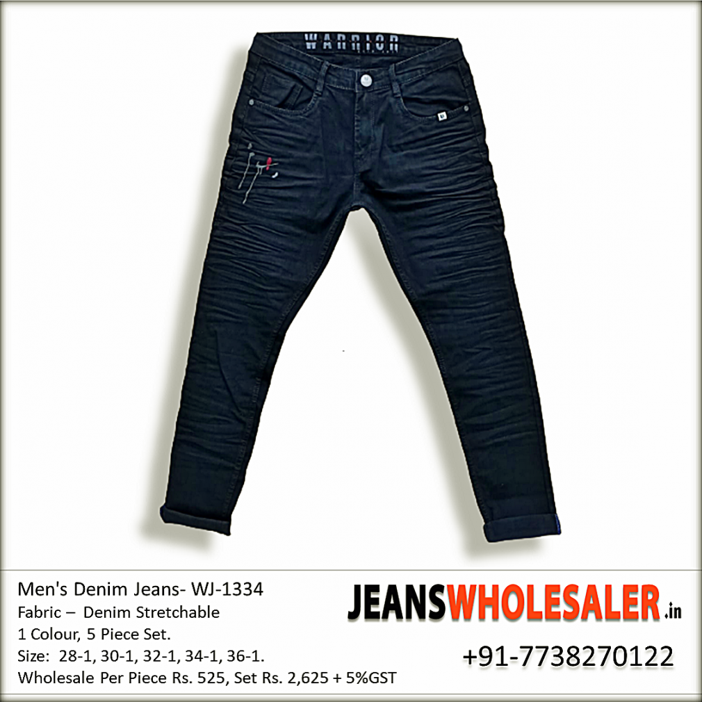 Black Denim Men's Jeans - Tistabene - Tistabene