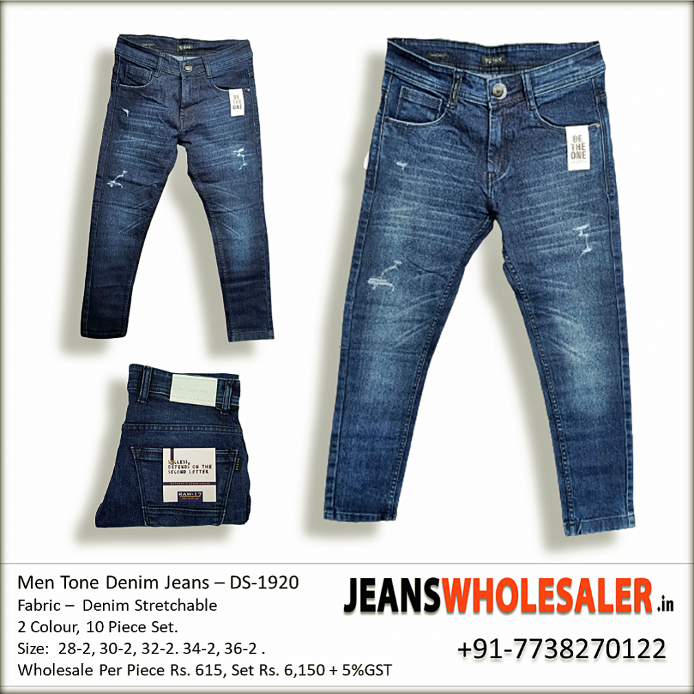 Denim pantsjeans trendy scratch design  Men  1742784786