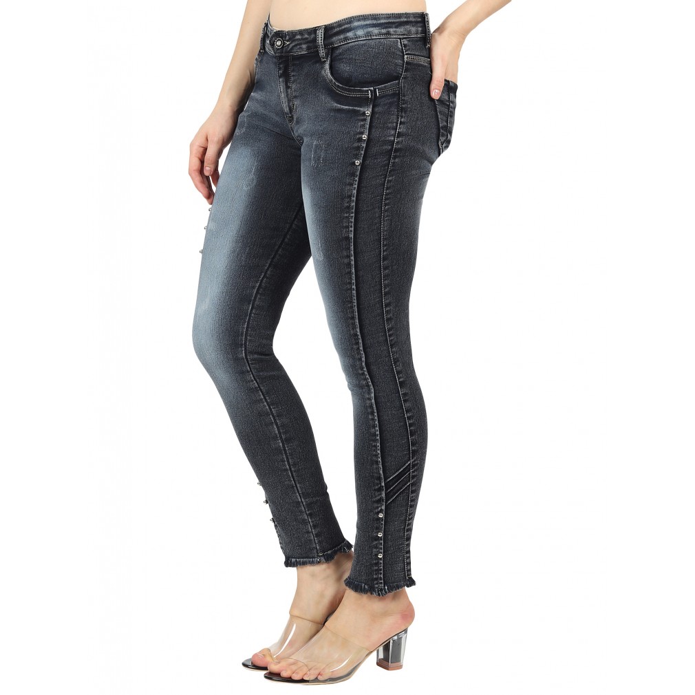 Buy Wholesale DVG Women Slim Fit Women Side Patti Jeans in india