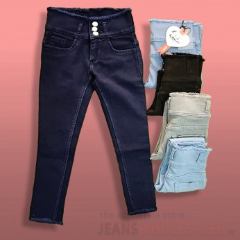 Buy Wholesale Lobic Girls 3 Button Denim jeans mumbai, delhi indian.