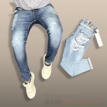 Buy Brand DVG Men Funky Printed Jeans cheap wholesale B2b india