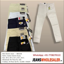 Men Dusty Colour Denim Jeans