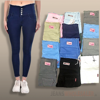 Lobic Dusty Colour Jeans For Women LB-0064
