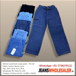 Women Parachute Cargo Jeans